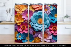 3D Paper Flower Tumbler Sublimation Bundle Product Image 6