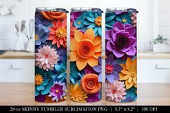 3D Paper Flower Tumbler Sublimation Bundle Product Image 7
