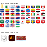 World Cup 2026 Flags Bundle, 48 Countries Rounded Rectangle Product Image 6