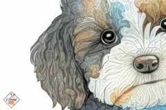 Cute Pup Watercolor Sublimation PNG | Animal Designs Product Image 2