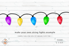 Watercolor Christmas Light Bulbs Clipart Product Image 2