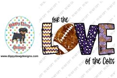 Colts Football Purple, Gold and White PNG Design Product Image 1