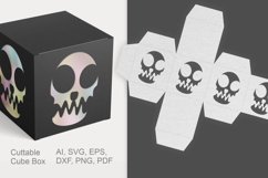 Phantom Skull Cuttable Cube Favor Box with Holes SVG