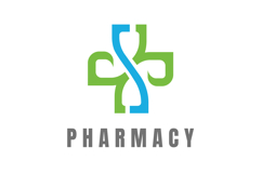 Pharmacy Logo eco cross design vector. Clinic Medicine Product Image 1