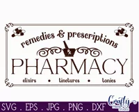 Vintage Farmhouse Home Sign | Pharmacy Wall Art Svg Product Image 2