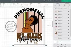 Phenomenal Black Woman SVG Afro Girl Dripping Quote