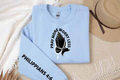 Pray More Worry Less Sleeve SVG, Christian Faith SVG Product Image 2