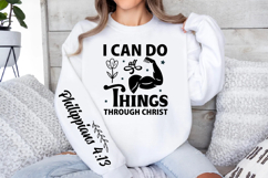 I Can Do All Things Through Christ Sleeve SVG, Christian SVG Product Image 3