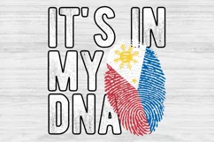 It's in my DNA Philippines Flag Fingerprint PNG Sublimation Product Image 1