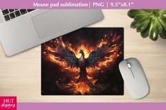 Phoenix Mouse pad sublimation design, Bird in Fire Mousepad Product Image 1