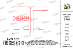 3D Phone Holder Laser Cut. Phone Stand SVG Product Image 2