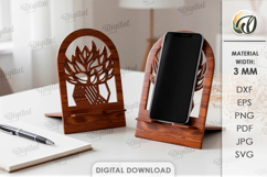 3D Phone Holders Bundle Laser Cut. Phone Stand SVG Product Image 8