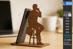 Phone Stand Laser Cut|Human Figures Silhouette |Phone Holder Product Image 1