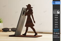 Phone Stand Laser Cut|Human Figures Silhouette |Phone Holder Product Image 1