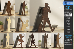 Phone Stands Laser Cut Bundle|Human Silhouette|Phone Holders Product Image 1