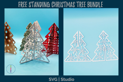 3D Standing Christmas Tree Bundle, Holiday Centerpiece Decor Product Image 1