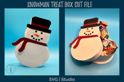 Snowman Treat Box SVG - Holiday Party Favor SVG Product Image 2