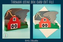 Tornado Box Card - Storm Chaser Card SVG - Tornado Wrangler Product Image 2