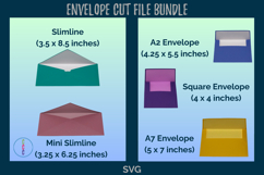 Envelope SVG Templates Bundle | A2, A7, Slimline with Liners Product Image 2