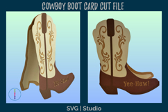 Layered Cowboy Boot Card Cut File Template SVG Product Image 2