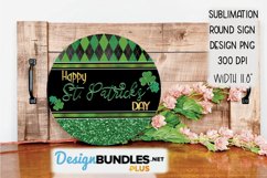 St. Patrick's Day Round Sign Design For Sublimation Product Image 1