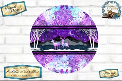 Christmas Peekaboo Deer | Sublimation Round Sign Design Product Image 2