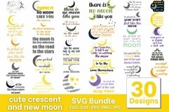 Cute Crescent and New Moon SVG Bundle Product Image 1