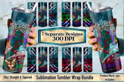 Raptor Christmas Present | Sublimation Tumbler Wrap Bundle Product Image 1