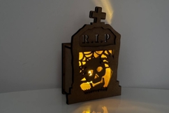 RIP Tombstone Candle Holder - Tea Light - Halloween Lantern Product Image 2