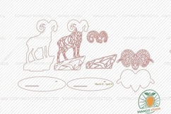 3D Aries Zodiac Stand - 3mm Laser File Product Image 4