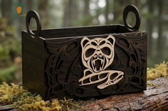 3D Multilayer Haida Bear Box Laser Cut File - 3mm Plywood Product Image 3