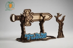 3D Father's Day Sword Laser Cut File SVG Product Image 2