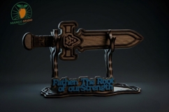 3D Father's Day Sword Laser Cut File SVG Product Image 4