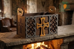 Celtic-Cross-Caddy Box_Laser Cut_Pack Product Image 3