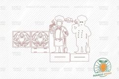 Chef &amp; Coffee Napkin Holder SVG Product Image 4