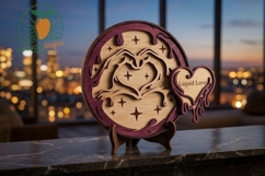 Liquid Love Gothic Heart Laser Cut File - Melting Heart SVG Product Image 3