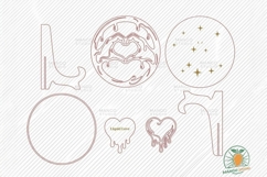 Liquid Love Gothic Heart Laser Cut File - Melting Heart SVG Product Image 4