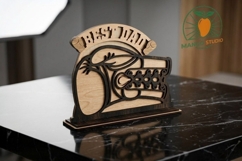 Best Dad Laser Cut File 3D Layered Product Image 3