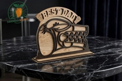 Best Dad Laser Cut File 3D Layered Product Image 2