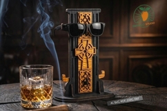 Celtic Cross Glasses Stand Laser Cut File Product Image 1