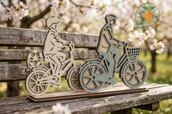 Family Bike Trip 3D Laser Cut Vector File Product Image 2