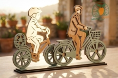 Family Bike Trip 3D Laser Cut Vector File Product Image 3
