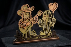 3D Layered Cactus SVG Laser Cut File 3mm Product Image 3