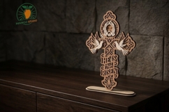 3D He Is Risen Easter Cross 3mm Product Image 3