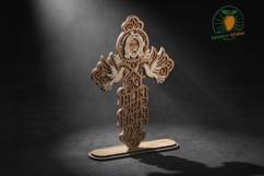 3D He Is Risen Easter Cross 3mm Product Image 4