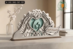 Heart of Home 3D SVG Layered Mandalas Product Image 1