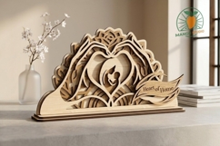 Heart of Home 3D SVG Layered Mandalas Product Image 3
