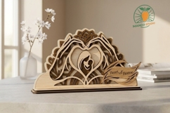 Heart of Home 3D SVG Layered Mandalas Product Image 2