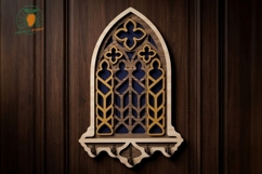 Gothic Arch Key Holder Laser Cut File SVG Product Image 2
