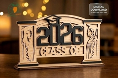 Class of 2026 Graduation Sign SVG Laser Cut Product Image 1